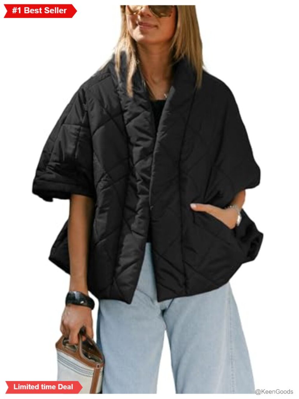 Lianlive Women's Lightweight Quilted Puffer Vest Cap Sleeve Zip Casual